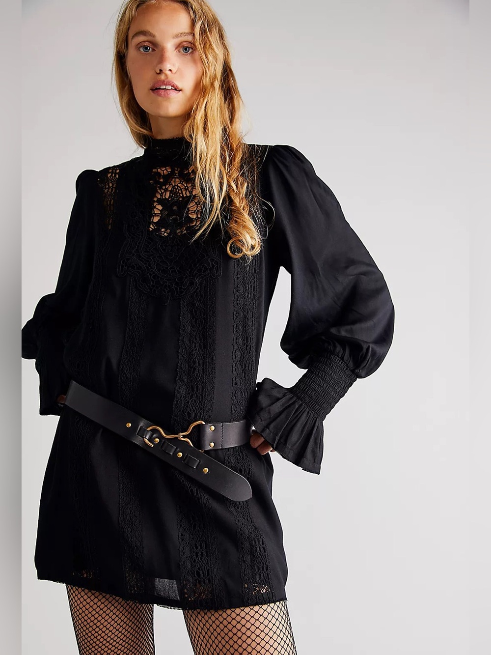 FP One Black Vienna Mini Dress M